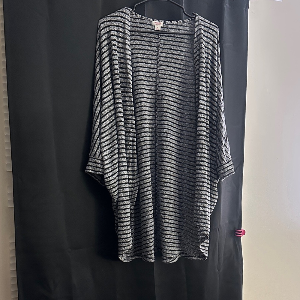 Mossimo Supply Co. Black and Gray Striped Cardigan